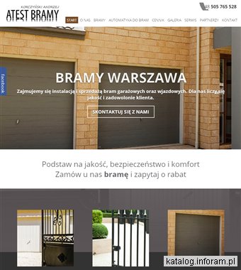 Automatyka i napędy, bramy garażowe Warszawa - Atest Bramy