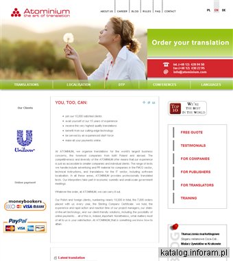 Biuro Tłumaczeń Specjalistycznych Atominium