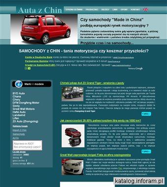 Auta z Chin - samochody made in China Geely, Chery, Great Wall Motors i inne.