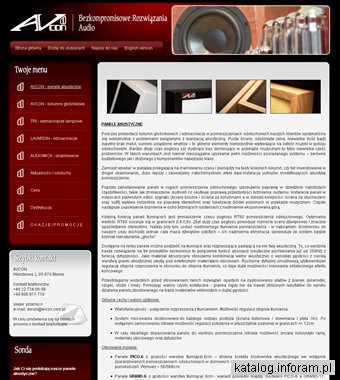 Avcon - kolumny głośnikowe, panele akustyczne, systemy audio