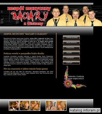 Strona zespołu muzycznego Baciary z Olszany