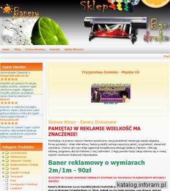 Gotowe wzory - banery drukowane