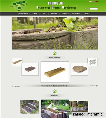 Betonowe drewno ogrodowe