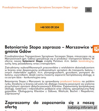 beton towarowy bochnia betoniarnia-stopa.pl