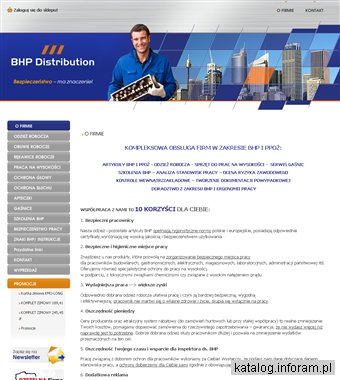 Odzież robocza, obuwie, rękawice, artykuły BHP - PPOŻ, szkolenia BHP