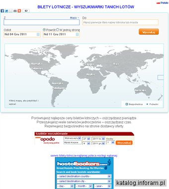 Bilety lotnicze - wyszukiwarka - tanie loty.