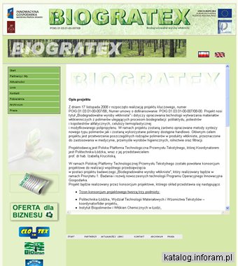 Biodegradowalne wyroby włókniste, biogratex