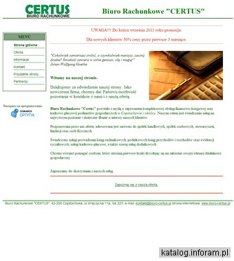 CERTUS - Biuro Rachunkowe Częstochowa - Usługi rachunkowe w Częstochowie