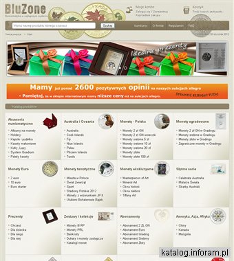 Internetowy sklep numizmatyczny Bluzone