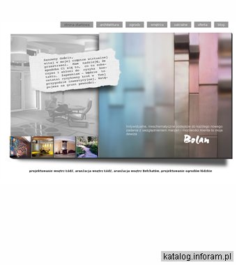 Bolan- projektowanie wnętrz mieszkalnych, biurowych, sakralnych, ogrodów