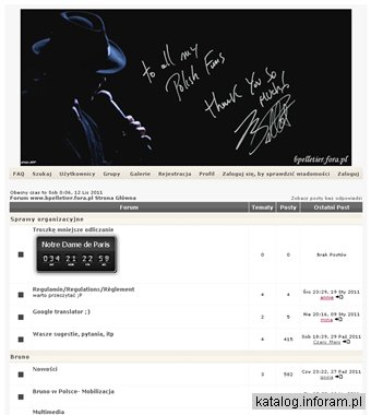 Forum Polskich Fanów Bruno Pelletier