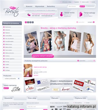 Sklep Internetowy Bresto–biustonosze oraz bielizna ślubna