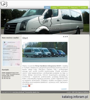 F.H.U Crist - Przewóz osób, wynajem busów Tychy, usługi transportowe Tychy