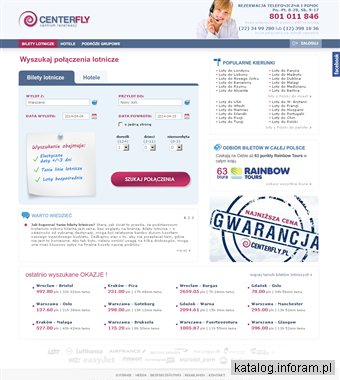 Centerfly - serwis z biletami lotniczymi