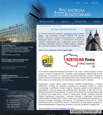 Wynajem - sprzedaż rusztowań Kraków