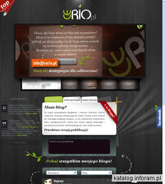 Cerio.pl - pomysły na strony internetowe, katalog stron www, katalog blogów