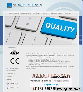 Wdrożenia systemów ISO, znak CE, szkolenia