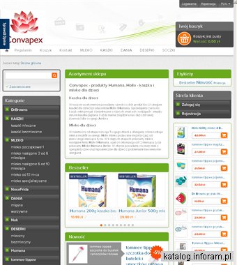 Convapex.pl - kaszka i mleko - produkty holle i humana
