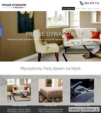 Pranie i czyszczenie dywanów, wykładzin, tapicerki Warszawa