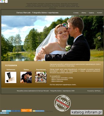 Fotografia ślubna, fotografia reportażowa, fotografia reklamowa Dariusz Marczak - fotograf Warszawa