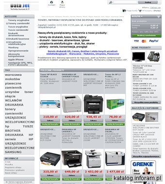 Tonery do drukarek, drukarki, serwis, Warszawa