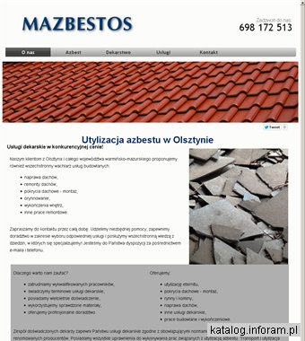 MAZBESTOS utylizacja azbestu Olsztyn