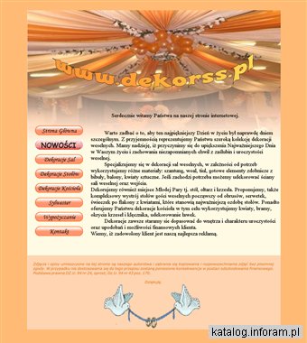 Dekorss - dekorowanie sal weselnych, kościołów