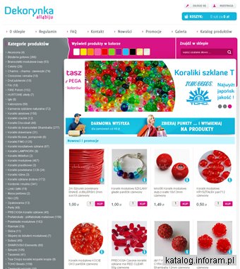 Sklep dekorynka - koraliki, półfabrykaty do biżuterii