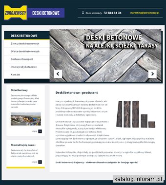 Deski betonowe, imitacja drewna - producent