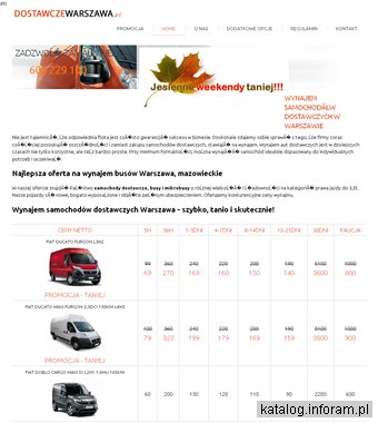 Wypożyczalnia aut dostawczych Warszawa