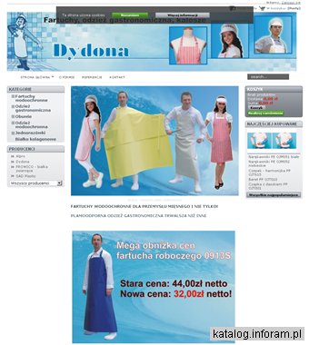 Dydona Sp. z o.o. Producent fartuchów wodochronnych Osowiec fartuchy kuchenne