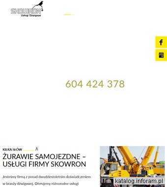 Żurawie samojezdne Inowrocław - dzwigi-skowron.pl
