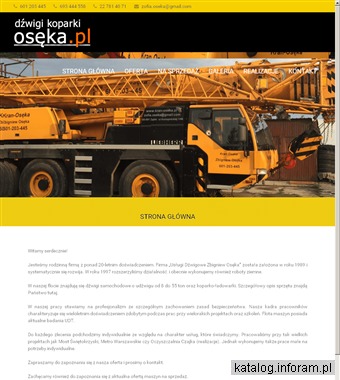 ZOFIA OSĘKA wynajem dźwigów Warszawa