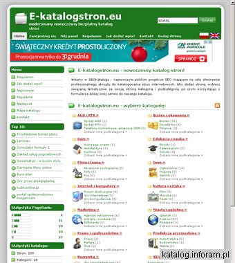 www.e-katalogstron.eu - moderowany katalog stron