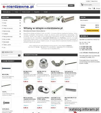 E-nierdzewne.pl - elementy nierdzewne i kwasoodporne