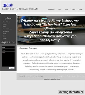 F.U.H. Echo-Test Czesław Ulman - Kompleksowe badania nieniszczące wyrobów stalowych