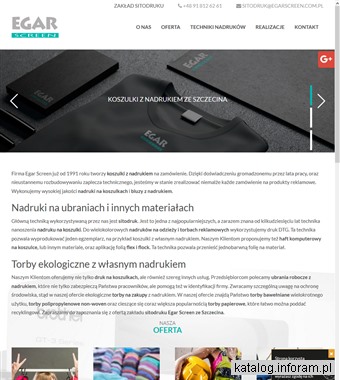 EGAR-SCREEN Druk na koszulkach Szczecin