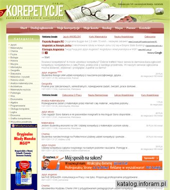 Ogłoszenia korepetycji