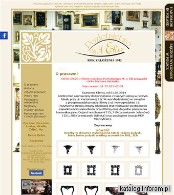 POZŁOTNICTWO Artystyczne ramy stylowe Warszawa