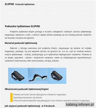 Poduszki do spania ELSPINI