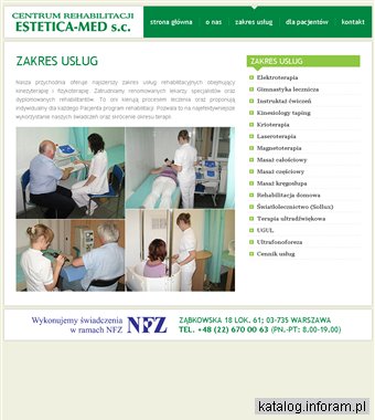 Rehabilitacja domowa w ramach NFZ w Warszawie ESTETICA-MED