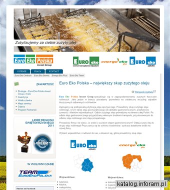 Euro-Eko Serwis odbiór oleju roślinnego