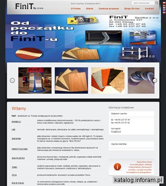 Finit - dystrybutor oklein, laminatów, sklejek, płyty, akcesoriów