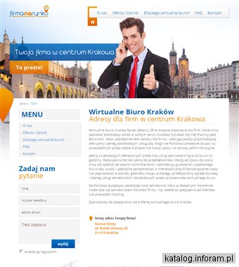Wirtualne biuro Kraków - adres firmy na Rynku Głównym