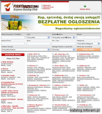Internetowy katalog firm krajowych i zagranicznych - Firmy24h.info
