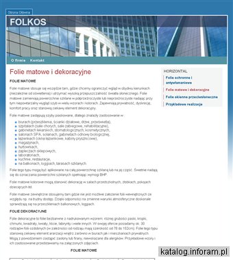 Folie okienne przeciwsłoneczne - Folkos
