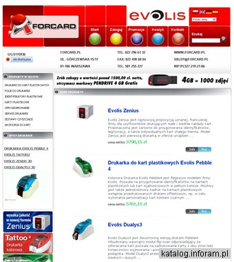 Forcard - produkcja i personalizacja kart plastikowych, drukarki EVOLIS