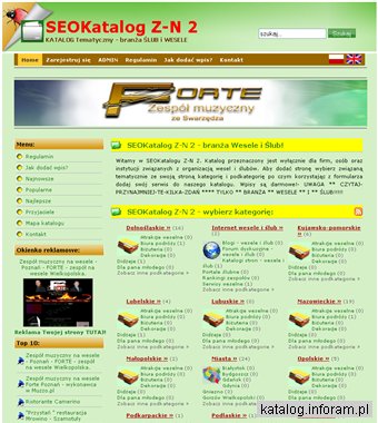 SEOKatalog Z-N 2 branża Wesele i Ślub