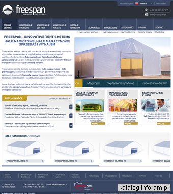 Hale namiotowe, hale magazynowe - Freespan