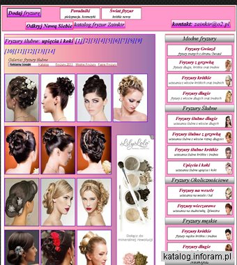 Katalog propozycji fryzur - Zainkir